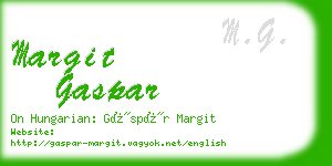 margit gaspar business card